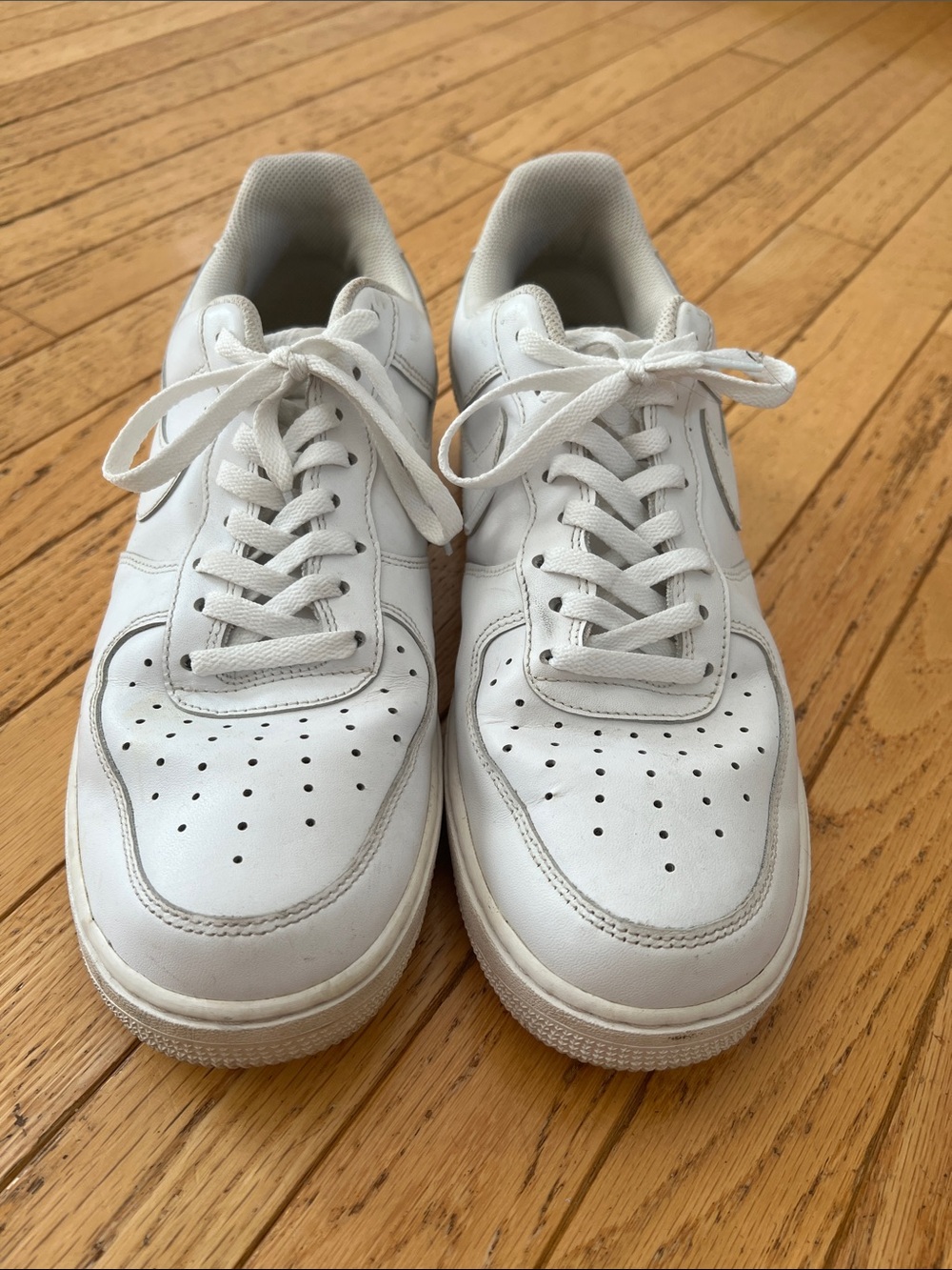 Nike Men’s White Air Force 1 Low Lace-Up Sneakers